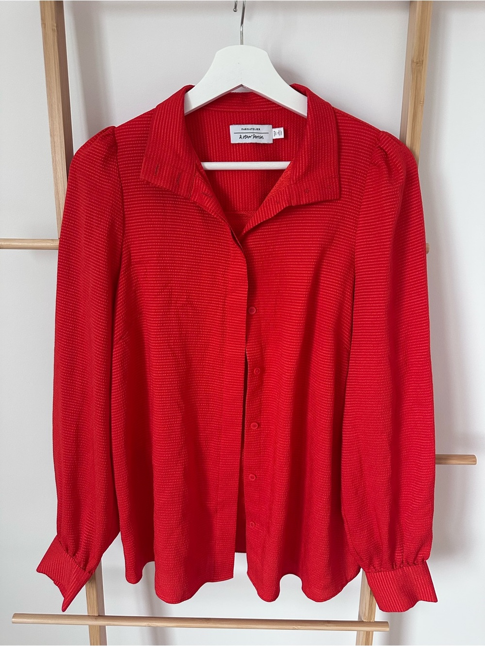 & Other Stories Orange red shirt size 6